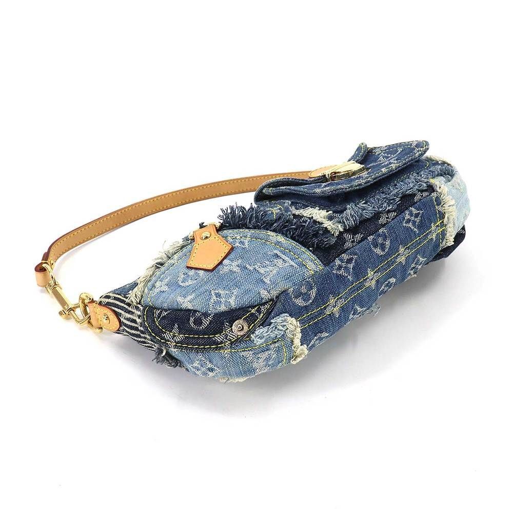 Louis Vuitton Monogram Denim Patchwork Pouchy Sho… - image 4